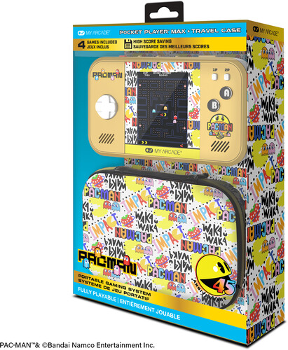 My Arcade Pac-Man 45th Anniversary Pocket Player Max with Travel Case