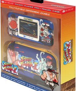 My Arcade Super Street Fighter II Pocket Player Pro with Travel Case