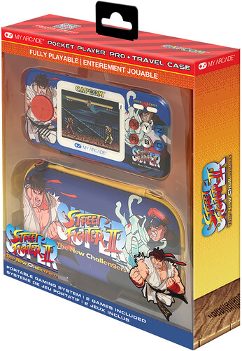 My Arcade Super Street Fighter II Pocket Player Pro with Travel Case