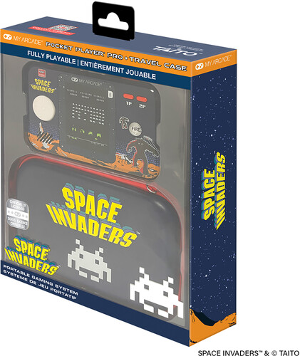 My Arcade Space Invaders Pocket Player Pro with Travel Case